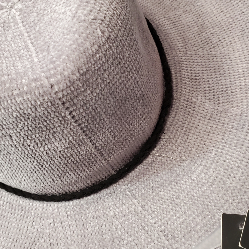 Tahari Women’s Wide Brim Sun Hat - Light Mauve with Black Tie - Picture 5 of 5